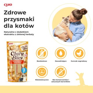 INABA Churu Bites Wrapy z kurczakiem - przysmak dla kota - 3x10 g