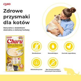 INABA Churu Kurczak z serem - przysmak dla kota - 4x14 g