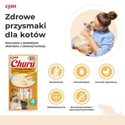 Przysmak CHURU z kurczakiem dla kota 4x14g