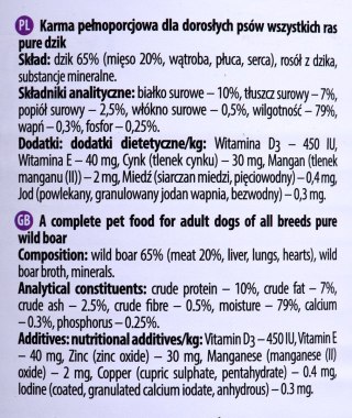 DOLINA NOTECI Premium Pure bogata w dziczyznę - mokra karma dla psa - 800 g