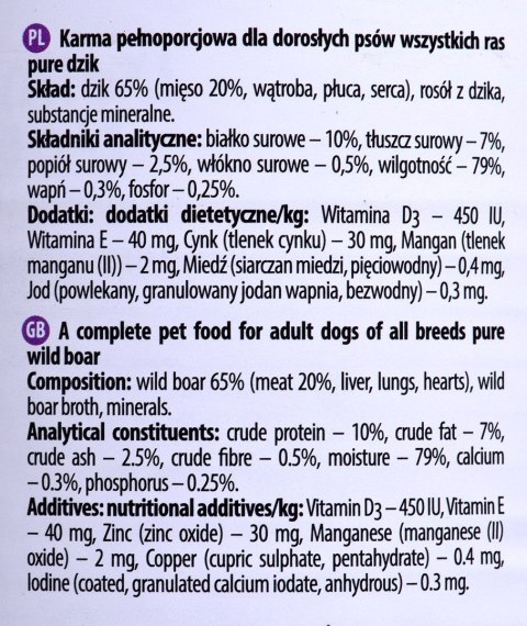 DOLINA NOTECI Premium Pure bogata w dziczyznę - mokra karma dla psa - 800 g