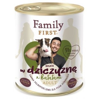 FamilyFirst Bogata w dziczyznę+batat adult 800g