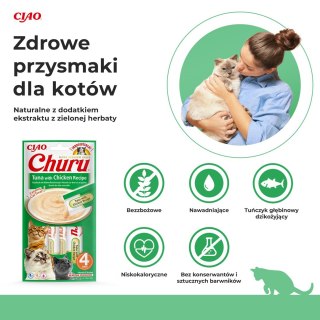 INABA Churu Tuńczyk z kurczakiem - przysmak dla kota - 4x14 g