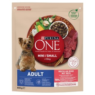 PURINA One Mini Adult Wołowina, ryż - sucha karma dla psa - 800 g