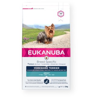 EUKANUBA Breed Specific Adult Yorkshire Terrier - sucha karma dla psa - 2 kg (WYPRZEDAŻ)