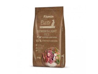 FITMIN Purity Rice Senior & Light Venison & Lamb- sucha karma dla psów starszych wszystkich ras - 2kg