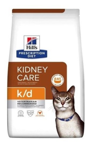 Hill's Prescription Diet Feline k/d Kidney Care - sucha karma dla kotów z chorobami nerek - 3 kg