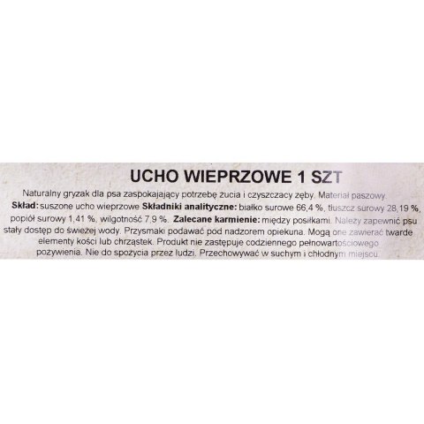 Gryzak dla psów PETMEX Ucho wieprzowe 40g 1szt