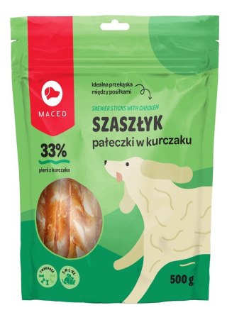 MACED Przysmak dla psa - pałeczki wołowe białe z kurczakiem 500g