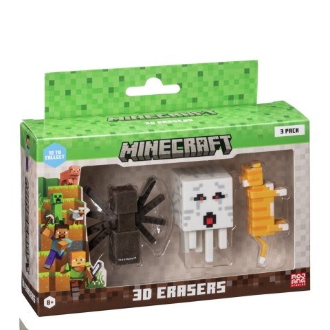 MINECRAFT 3D ERASERS - 3 PACK VER.A