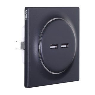 FIBARO Gniazdo USB Walli N USB Outlet antracyt