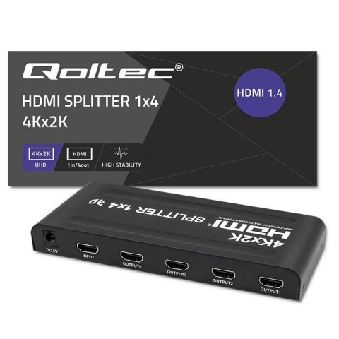 QOLTEC ROZDZIELACZ SPLITTER 4XHDMI 4KX2K | 3.4GB/S