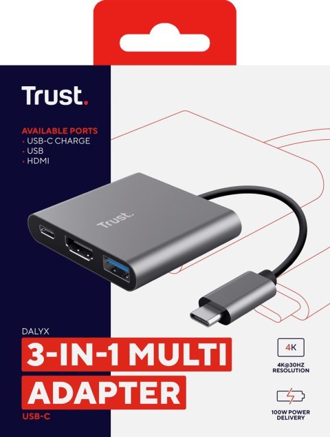 Adapter TRUST DALYX 3-IN-1 USB-C