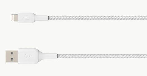 Kabel Belkin BoostCharge Braided Lightning to USB-A Cable 2m oplot White