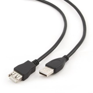 Kabel GEMBIRD CCP-USB2-AMAF-10 (USB 2.0 typu A F - USB 2.0 typu A M; 3m; kolor czarny)