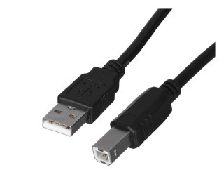 Kabel Lanberg CA-USBA-10CC-0018-BK (USB 2.0 M - USB 2.0 M; 1,8m; kolor czarny)