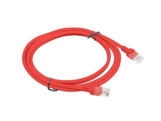 Patchcord UTP Lanberg PCU5-10CC-0200-R (RJ45 - RJ45 ; 2m; UTP; kat. 5e; kolor czerwony)