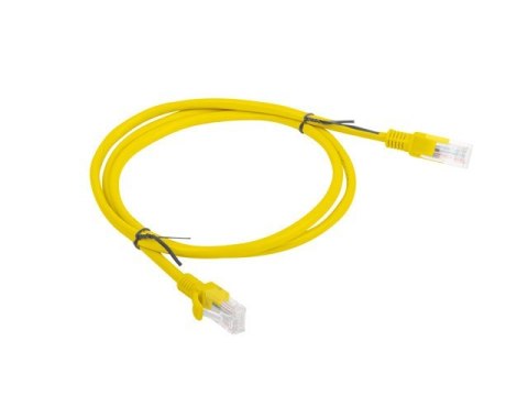 Patchcord UTP Lanberg PCU5-10CC-0100-Y (RJ45 - RJ45 ; 1m; UTP; kat. 5e; kolor żółty)