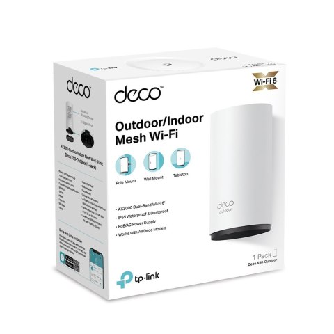 System mesh TP-LINK Deco X50-Outdoor(1-pack) Zewnętrzna/wewnętrzna jednostka domowego systemu Deco Mesh, WiFi 6 AX3000