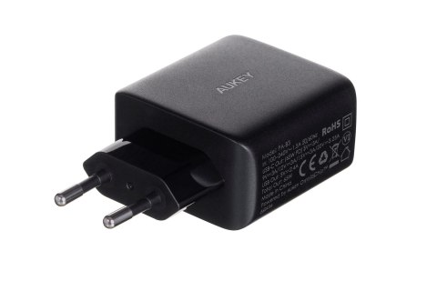 AUKEY PA-B3 BLACK ŁADOWARKA SIECIOWA 65W 2XUSB-C