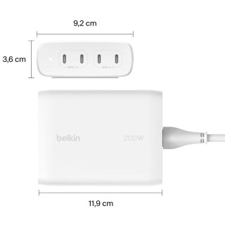 Ładowarka Belkin BoostCharge Pro 4-Port USB-C PD 3.1 GaN Charger 200W White