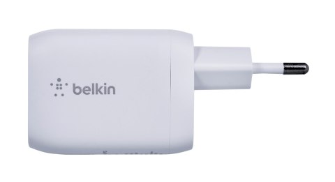 Ładowarka Belkin BoostCharge Pro Dual USB-C PD 3.0 PPS GaN Wall Charger 65W + USB-C to USB-C Cable 2m White