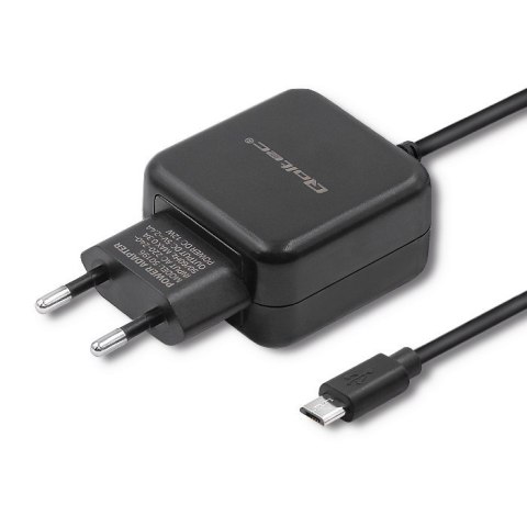 QOLTEC ŁADOWARKA SIECIOWA MICRO USB, 5V, 2.4A, 12W, CZARNA