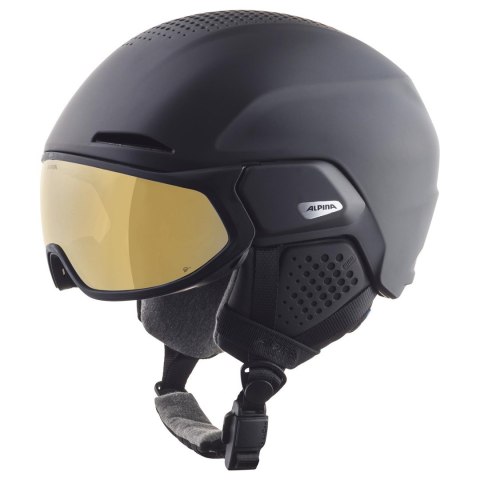 Kask zimowy ALPINA ALTO Q-Lite black matt (gold mirror) 59-63