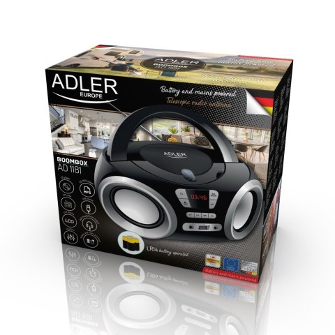 Odtwarzacz CD/MP3 (boombox) ADLER AD 1181