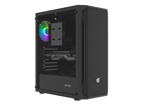 FURY OBUDOWA KOMPUTEROWA FURY SHOBO RGB MIDI TOWER Z OKNEM CZARNA