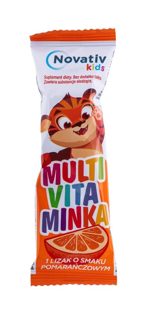 Novativ kids Lizaki Multivitaminka, 30 szt ( smak pomarańczowy)