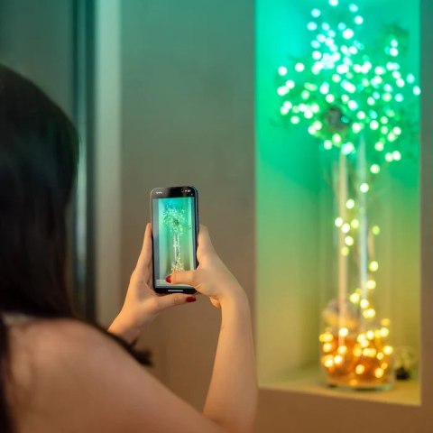 Twinkly Candies - 100 Lampki w kształcie pereł RGB LEDs, zielony przewód, USB-C