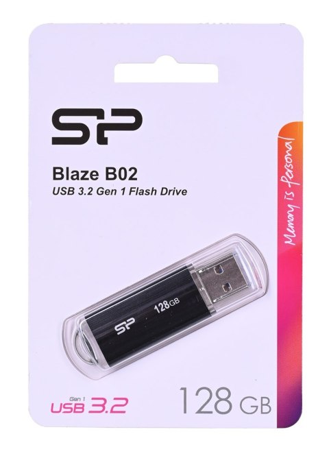 Pendrive Silicon Power Blaze B02 128GB USB 3.1 kolor czarny (SP128GBUF3B02V1K)