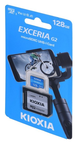 KIOXIA 128GB microSD KIOXIA Exceria (gen 2) UHS I U3 V30 with adapter