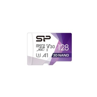 Karta pamięci Silicon Power microSDXC Superior Pro 128GB V30 UHS-1 U3 A1 + ADAPTER microSD-SD