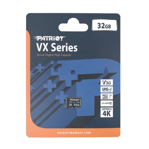 Patriot VX Micro SDXC 32GB 90/80 MB/s V30 U3 UHS-I