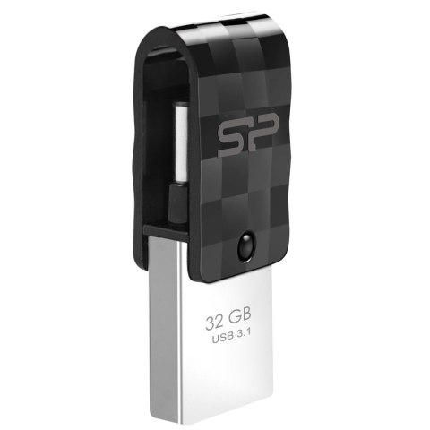 Pendrive Silicon Power Mobile C31 32GB USB 3.2 Typ-A, Typ-C Czarny