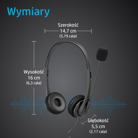 Słuchawki z mikrofonem HP Stereo 3.5mm Headset G2 przewodowe czarne 428H6AA