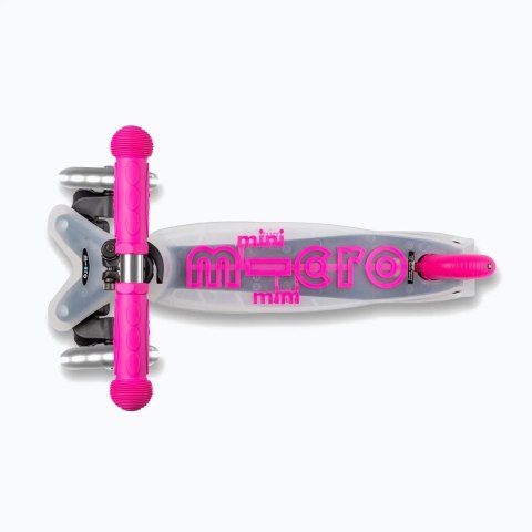 Micro Hulajnoga Mini Deluxe Flux LED Neon Pink