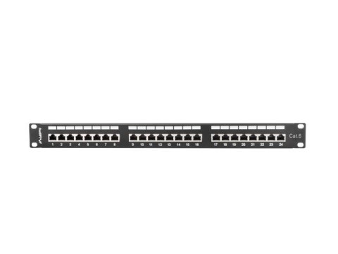 Patch panel Lanberg PPS6-1024-B (1U; kat. 6; 24xRJ-45)