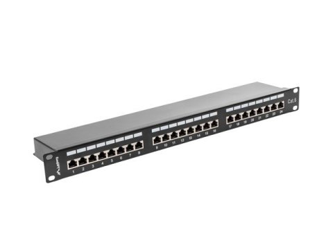 Patch panel Lanberg PPS6-1024-B (1U; kat. 6; 24xRJ-45)