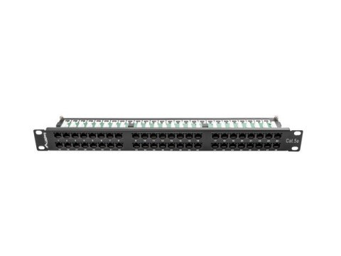 Patch panel Lanberg PPU5-1048-B (1U; 19"; kat. 5e; 48xRJ-45)