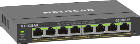 Switch Netgear GS308EP-100PES 8p PoE 62W (PoE+: 8p) Unmanaged Gigabit