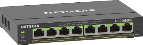 Switch Netgear GS308EPP-100PES 8p PoE 123W (PoE+: 8p) Unmanaged Gigabit