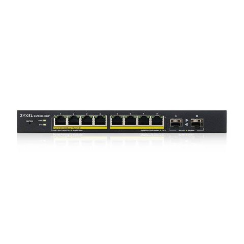 Switch Zyxel GS1900-10HP 10p PoE (PoE+: 8;) 77W Managed Gigabit