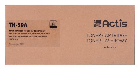 Actis TH-59A Toner (zamiennik HP CF259A; Supreme; 3000 stron; czarny) z chipem monitorującym poziom tonera. Zalecamy wyłączenie 