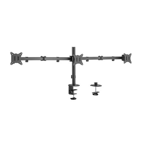 GEMBIRD BIURKOWE REGULOWANE RAMIĘ/UCHWYT NA 3 MONITORY 17-27, 100X100MM, DO 7KG