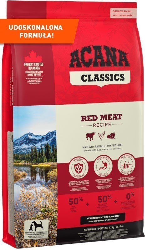 ACANA Classics Red Meat - sucha karma dla psa - 9,7 kg (WYPRZEDAŻ)