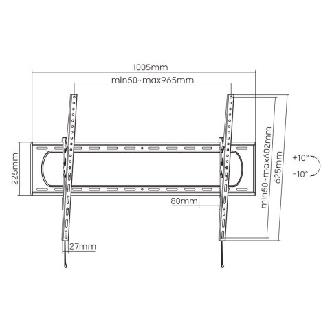 MACLEAN UCHWYT DO TV, MONITORA 120' 120KG MC-750N