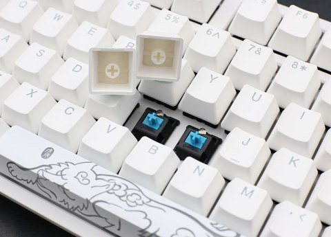 Ducky One 2 White Edition klawiatura Uniwersalne USB Niemiecki Biały